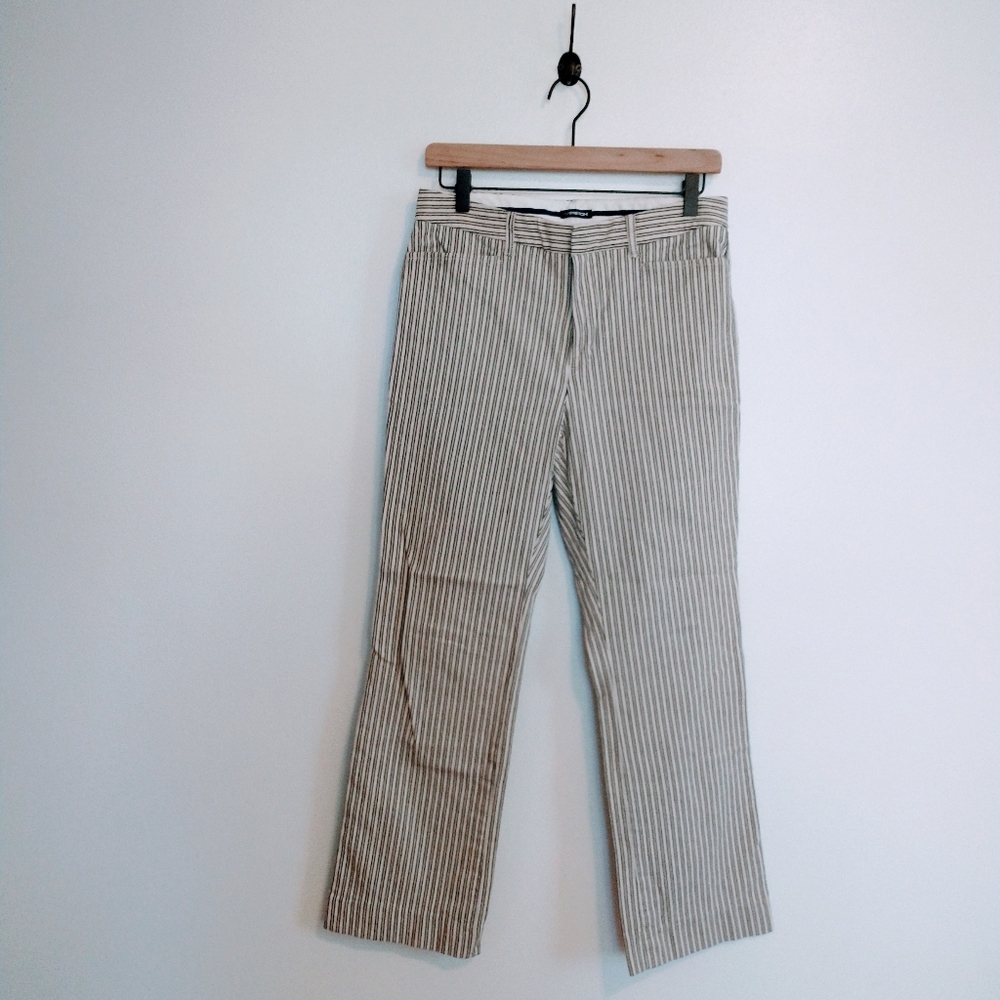 Gap striped railroad bootcut pants